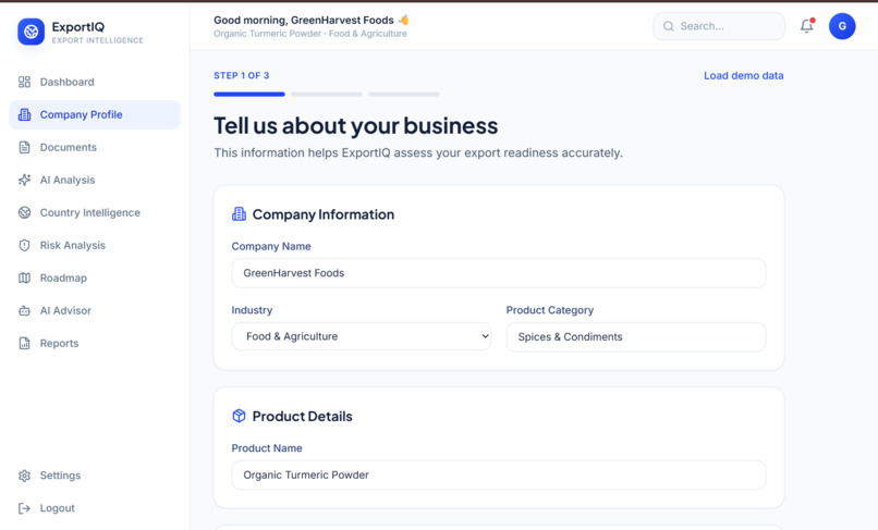 Export IQ — AI-Powered MSME Export Readiness – screenshot 8