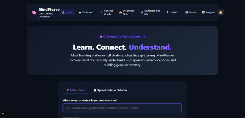 MindWeave-AI powered Learning & Understanding Platform – screenshot 1