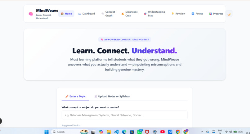 MindWeave-AI powered Learning & Understanding Platform – screenshot 2