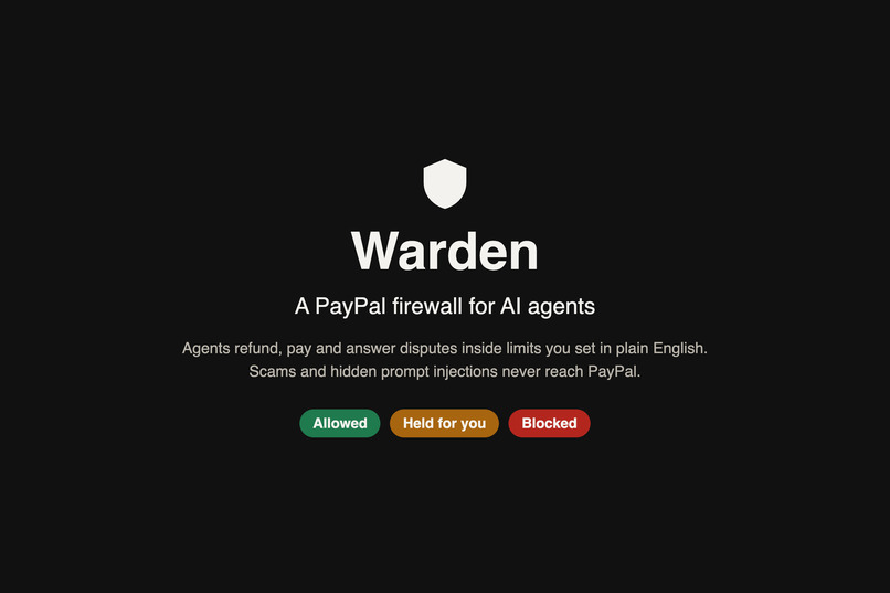 Warden: a PayPal firewall for AI agents – screenshot 3
