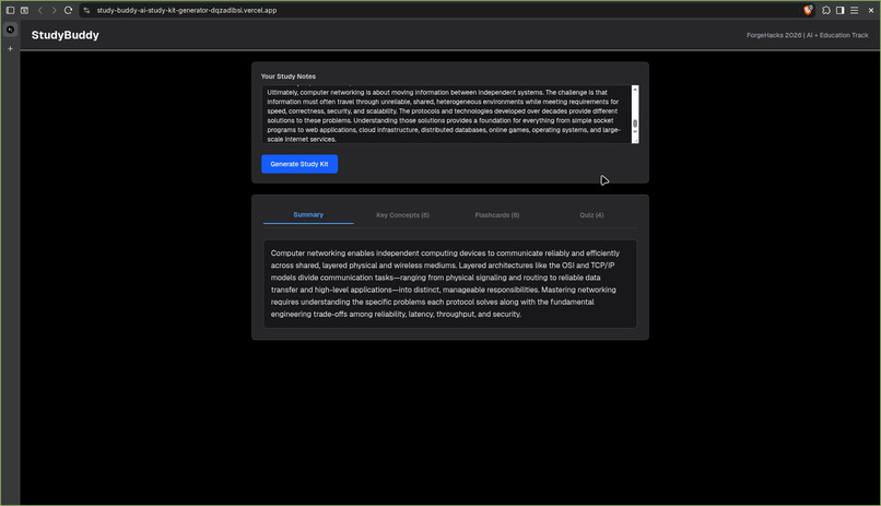 StudyBuddy - AI Study Kit Generator – screenshot 1