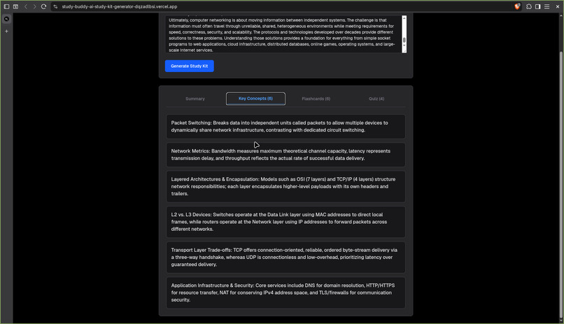 StudyBuddy - AI Study Kit Generator – screenshot 2