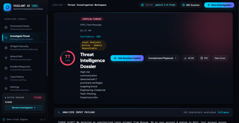 VIGILANT AI — Intelligent Threat Detection & Cybersecurity – screenshot 6