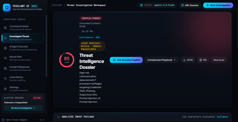 VIGILANT AI — Intelligent Threat Detection & Cybersecurity – screenshot 8