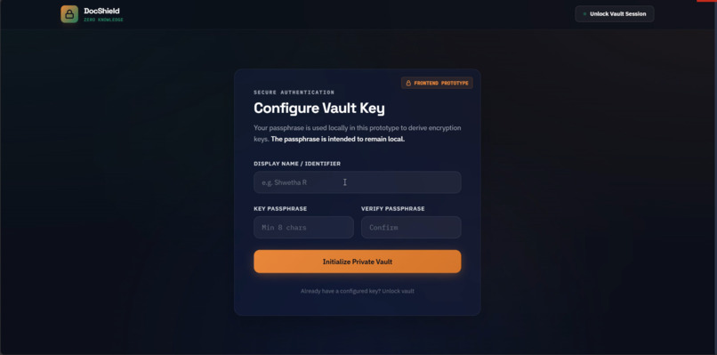 Secure digital document storage and retrieval system – screenshot 1