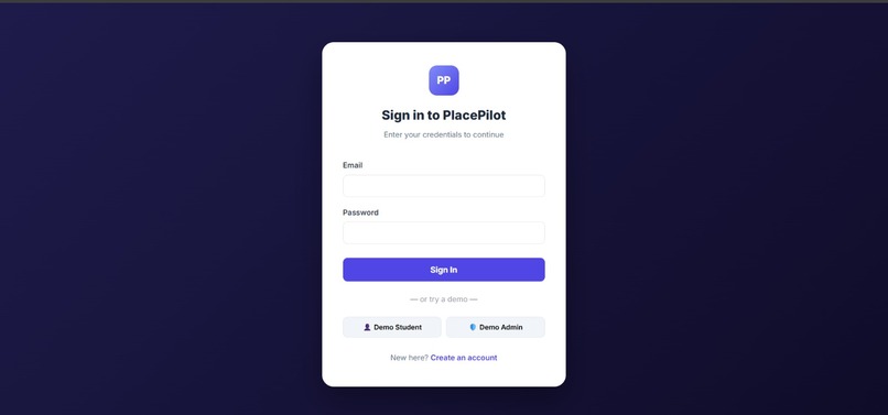 PlacePilot – AI-Powered Placement Intelligence Platform – screenshot 1