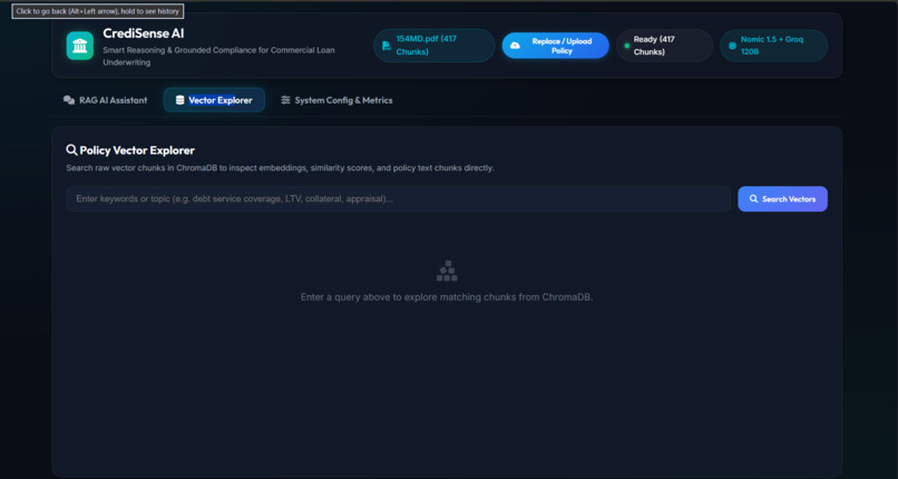 CrediSense AI: Credit Policy RAG Engine – screenshot 2