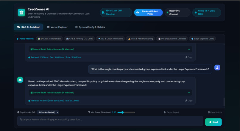 CrediSense AI: Credit Policy RAG Engine – screenshot 7