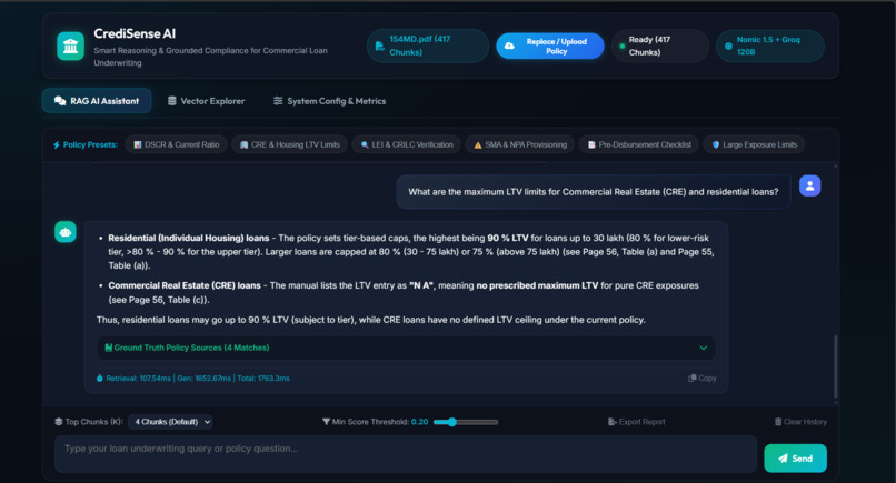 CrediSense AI: Credit Policy RAG Engine – screenshot 10