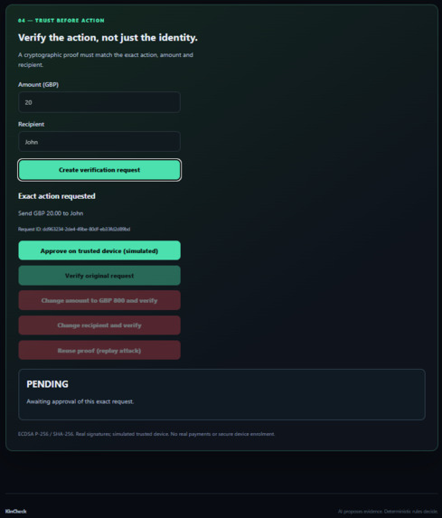 KinCheck – screenshot 2