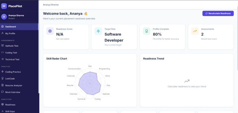 PlacePilot – AI-Powered Placement Intelligence Platform – screenshot 2