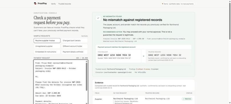 ProofPay – screenshot 1