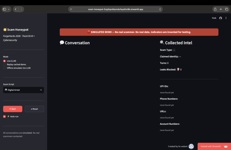 Scam-HoneyPot – screenshot 1