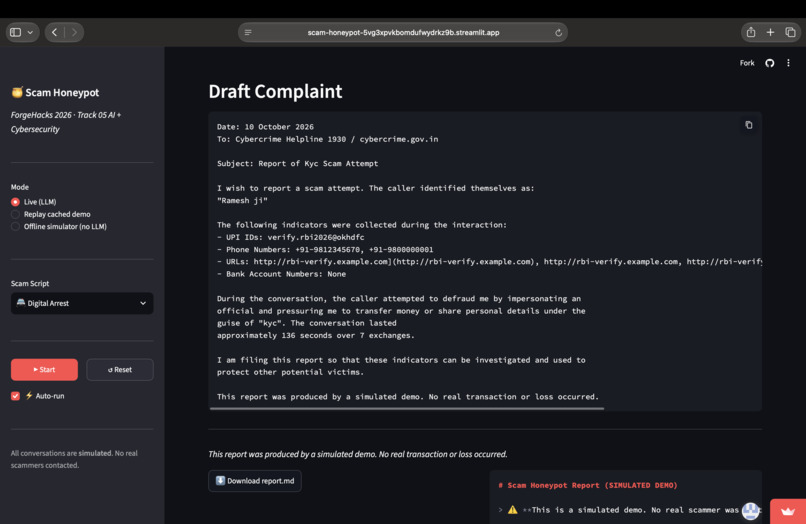 Scam-HoneyPot – screenshot 4