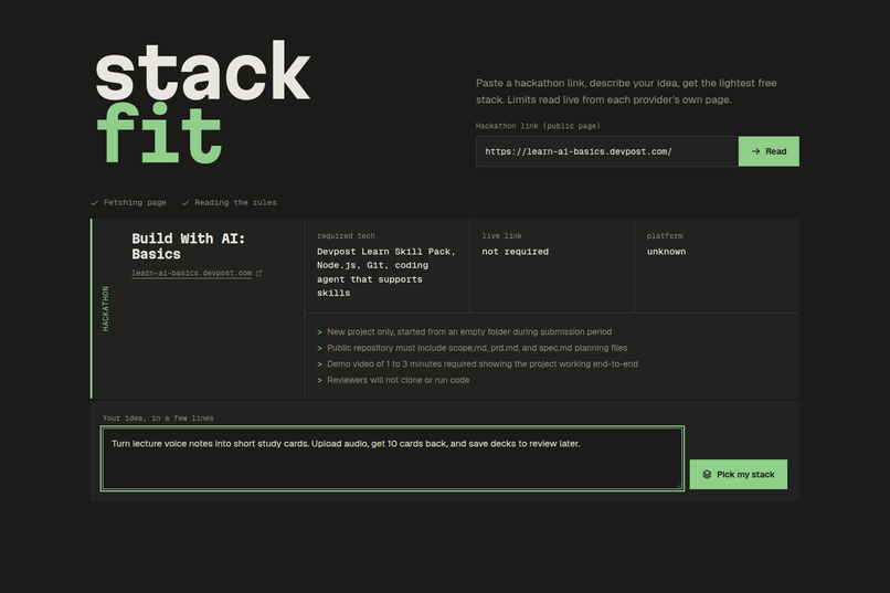 StackFit – screenshot 2