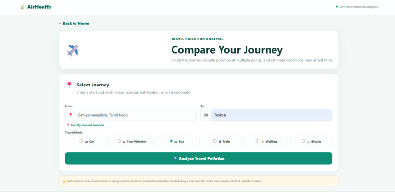 Smart Air Pollution Health Impact Analytics System – screenshot 5
