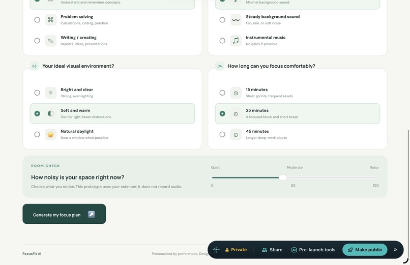 Focus fit AI: study space ,tuned to you – screenshot 3