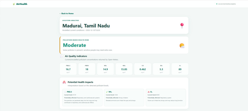 Smart Air Pollution Health Impact Analytics System – screenshot 8