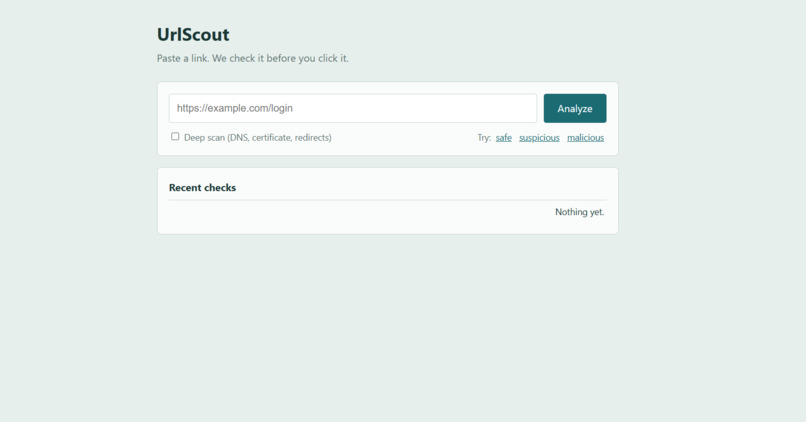 URLScout – screenshot 1