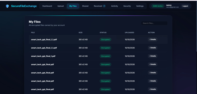 Secure File Sharing Using Hybrid Cryptography – screenshot 5