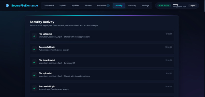 Secure File Sharing Using Hybrid Cryptography – screenshot 8
