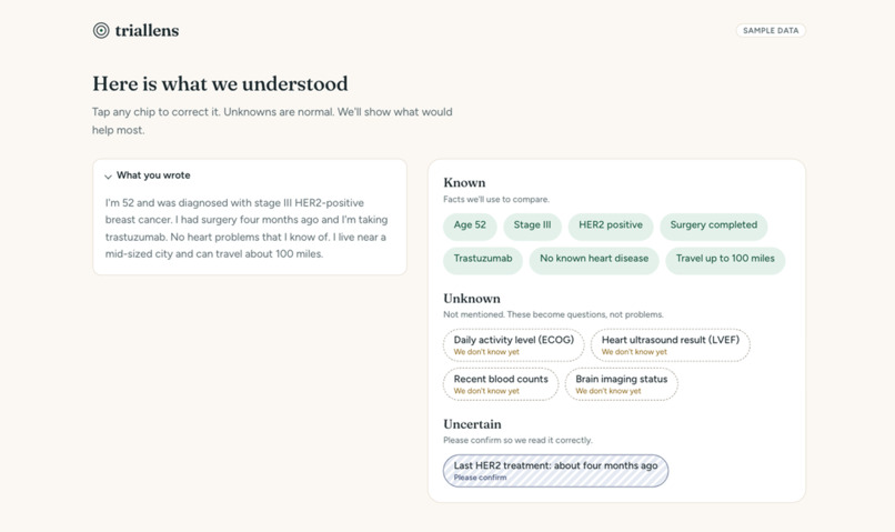 TrialLens – screenshot 2