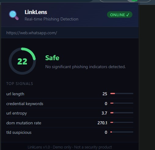 LinkLens – screenshot 1
