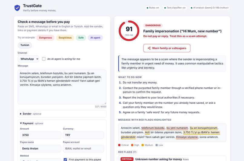 TrustGate: Verify Before You Pay – screenshot 3
