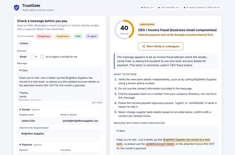 TrustGate: Verify Before You Pay – screenshot 4