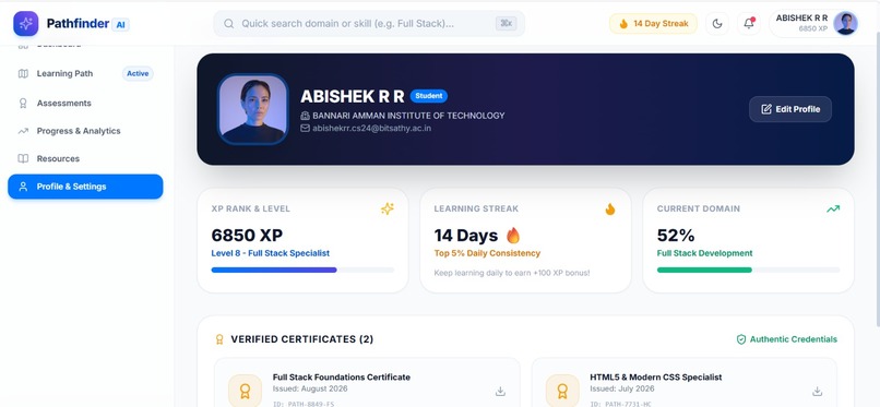 Personalized Learning Path Dashboard for Skill Enhancement – screenshot 2