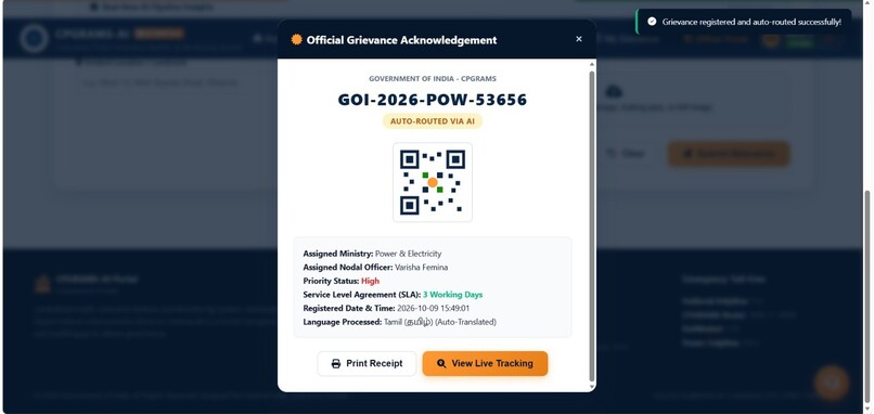 AI-Powered Smart Grievance Routing System – screenshot 4