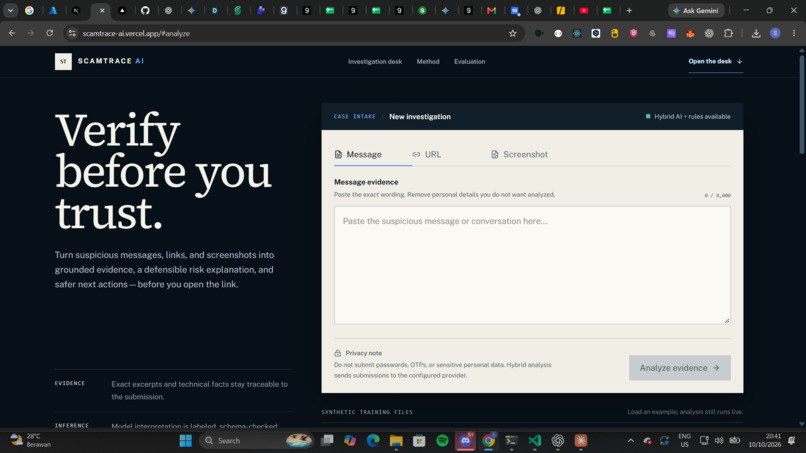ScamTrace AI – screenshot 1