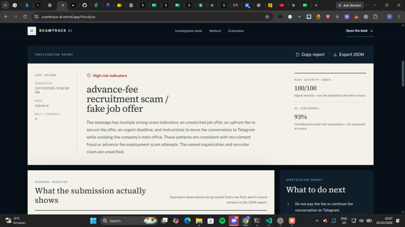 ScamTrace AI – screenshot 2