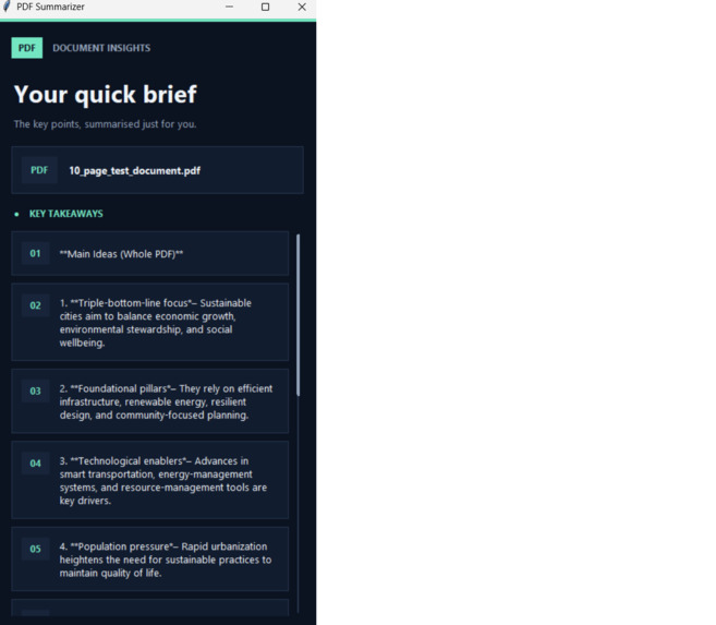 PDF Summariser – screenshot 2