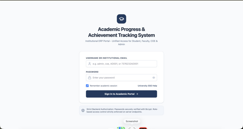 AI Academic Progression & Achievement Tracking System – screenshot 1