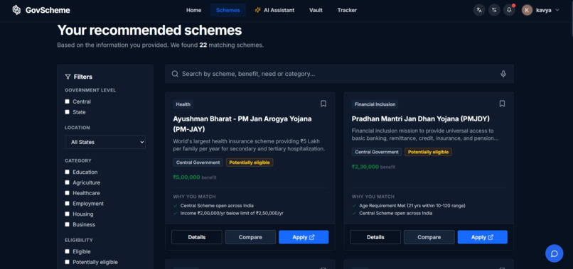GovScheme – screenshot 8