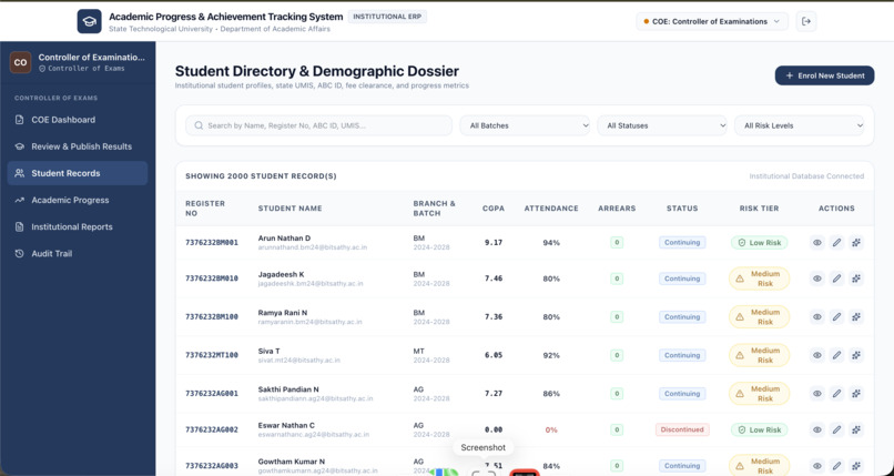 AI Academic Progression & Achievement Tracking System – screenshot 16