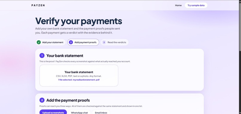PayZen: Payment Proof Verifier – screenshot 2