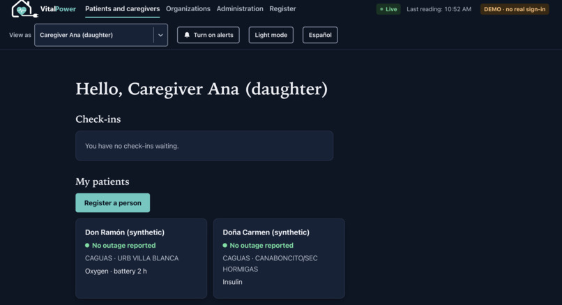 VitalPower – screenshot 2