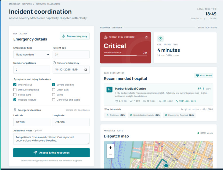 AI-Powered Emergency Resource Allocation System – screenshot 1