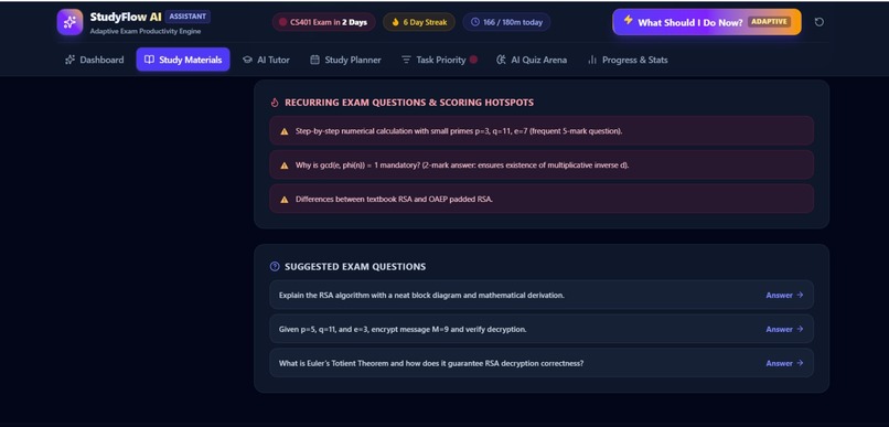 StudyFlow AI – Adaptive Student Productivity Platform – screenshot 8