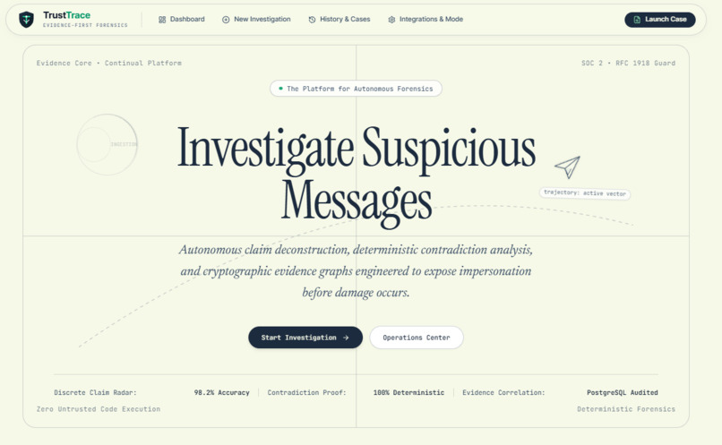 AI Powered Evidence First Fraud Investigation Platform – screenshot 1