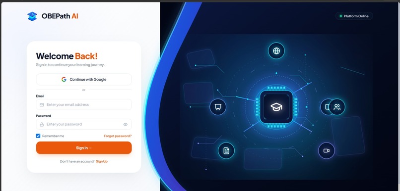 AI learning path generator for outcome based education (OBE) – screenshot 1