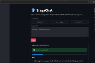 SiagaChat: Scam Link Checker