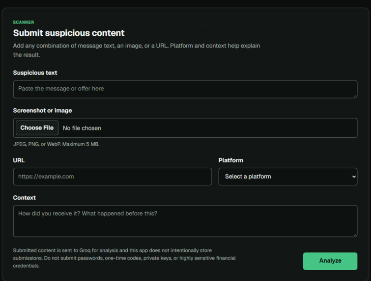 Scam Analysis – screenshot 1
