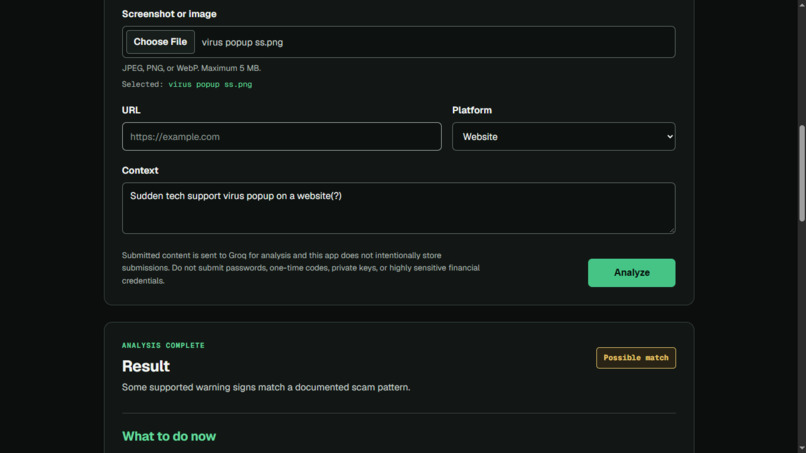 Scam Analysis – screenshot 5