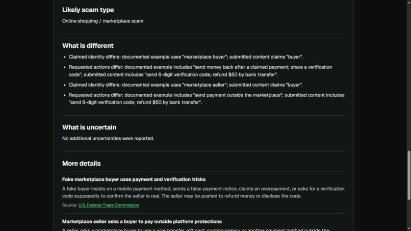Scam Analysis – screenshot 4