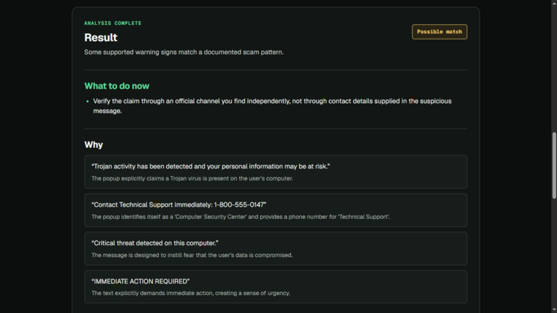 Scam Analysis – screenshot 6