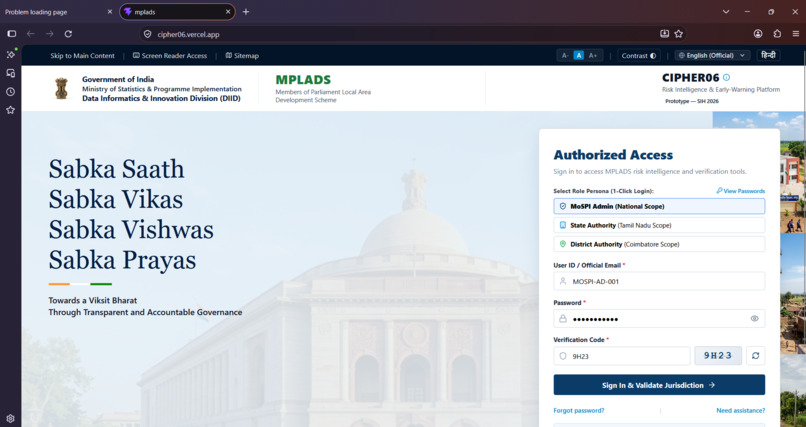 CIPHER06 – MPLADS Risk Intelligence Platform – screenshot 13