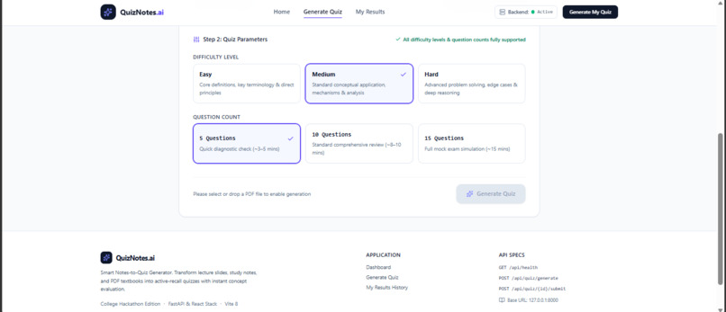 Smart Notes-to-Quiz Generator – screenshot 3
